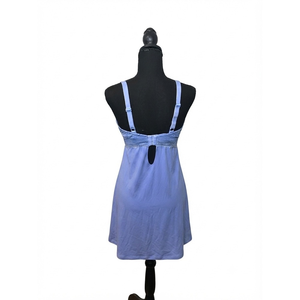 Cosabella Dolce Babydoll Chemise Women Small Blue Excellent Eyelet Lace Italy - Picture 2 of 6